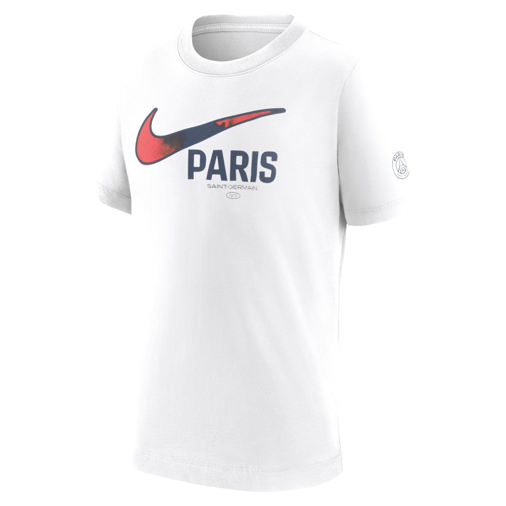 Nike - Paris Saint-Germain Youth Swoosh T-Shirt - White