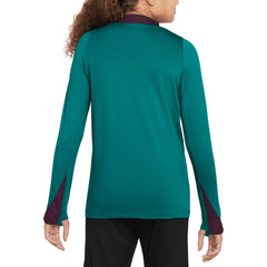 Nike - Paris Saint-Germain Youth 2024/25 Strike Drill Quarter-Zip Long Sleeve Performance Training Top - Teal