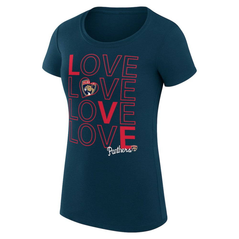 Florida Panthers G-III 4Her by Carl Banks Women's Super-Slim Fit Lightweight Hockey Love T-Shirt - Navy | NHL near me