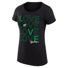 Dallas Stars G-III 4Her by Carl Banks Women's Super-Slim Fit Lightweight Hockey Love T-Shirt - Black | NHL sale
