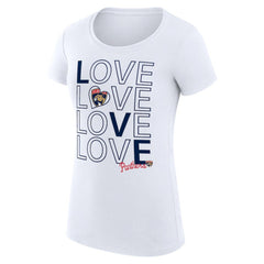 Florida Panthers G-III 4Her by Carl Banks Women's Super-Slim Fit Lightweight Hockey Love T-Shirt - White | NHL on sale