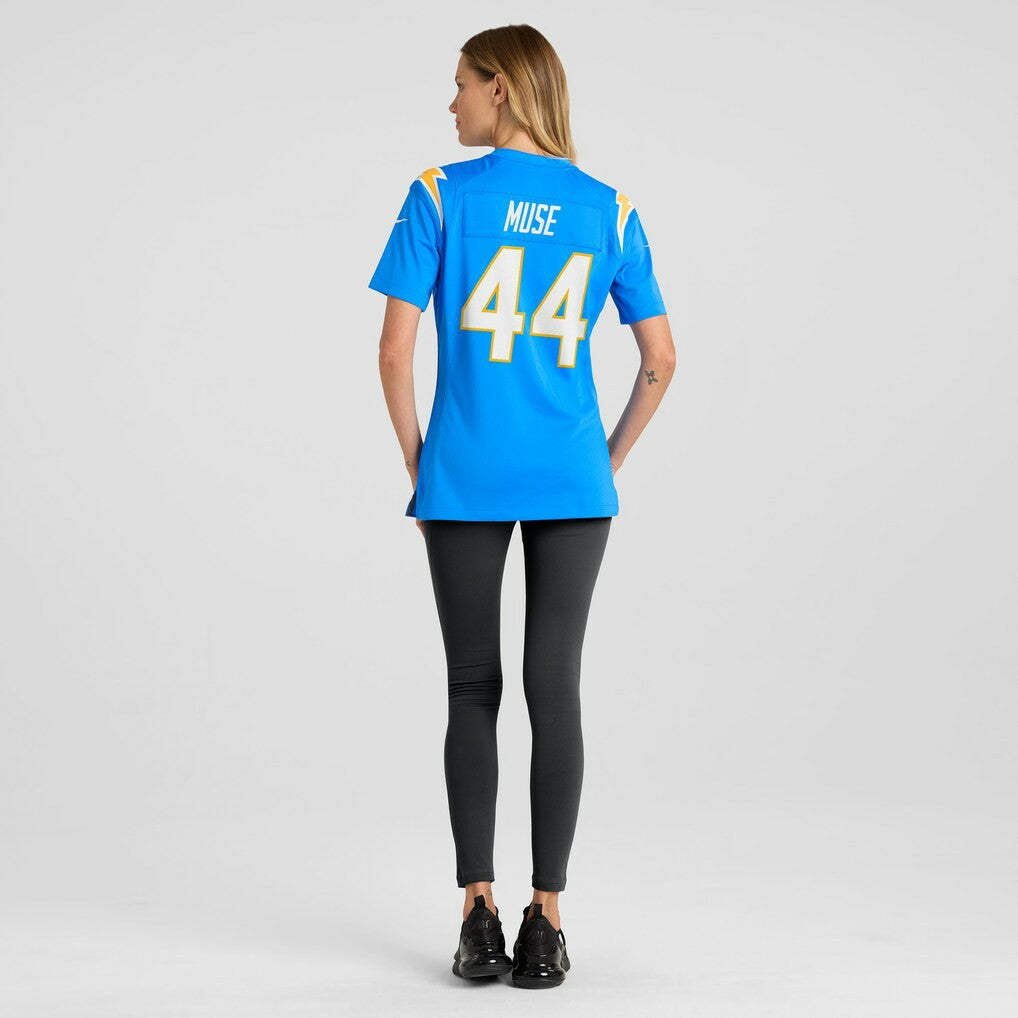 Tanner Muse Los Angeles Chargers Women's Team Game Jersey - Powder Blue - Nike