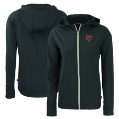 Chicago Bears Cutter & Buck Women's Throwback Daybreak Eco Recycled Half-Zip Hoodie - Navy - NFL