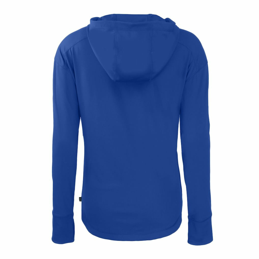 Seattle Seahawks Cutter & Buck Women's Throwback Daybreak Eco Recycled Half-Zip Hoodie - Blue - NFL