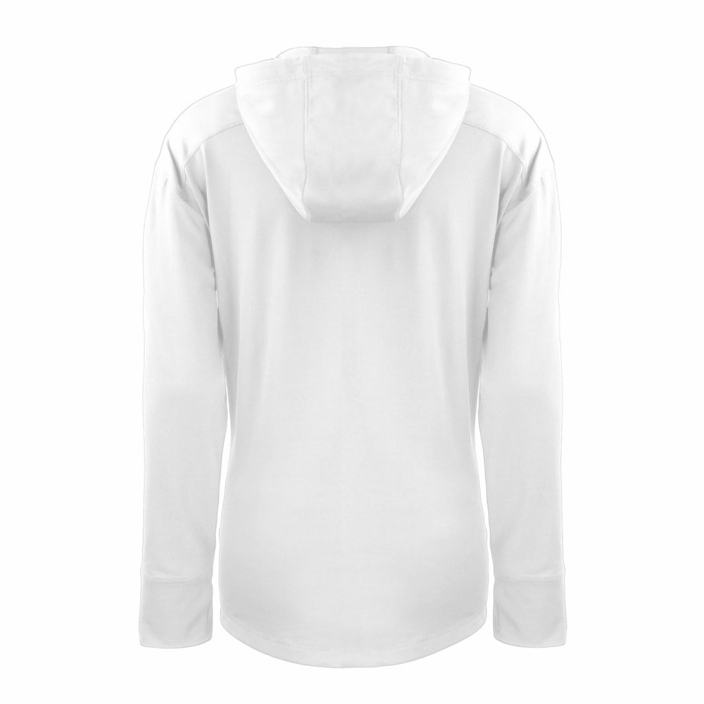 Detroit Lions Cutter & Buck Women's Throwback Daybreak Eco Recycled Half-Zip Hoodie - White - NFL
