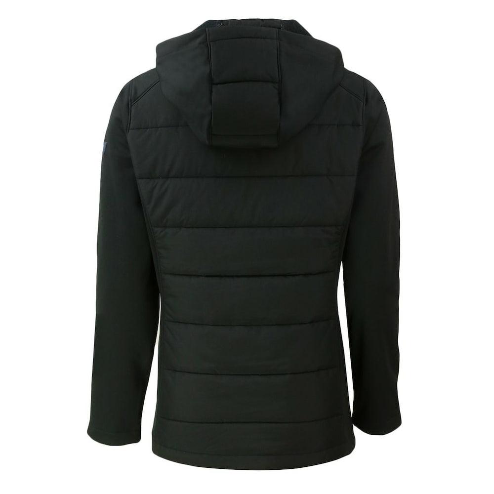 Las Vegas Raiders Cutter & Buck Women's Throwback Evoke Hybrid Eco Softshell Recycled Full-Zip Hoodie Jacket - Black - NFL