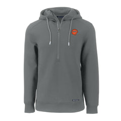 Cincinnati Bengals Cutter & Buck Throwback Roam Eco Half-Zip Recycled Pullover Hoodie - Gray - NFL