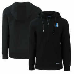 Detroit Lions Cutter & Buck Throwback Roam Eco Half-Zip Recycled Pullover Hoodie - Black - NFL