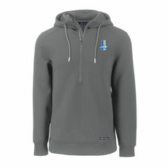 Detroit Lions Cutter & Buck Throwback Roam Eco Half-Zip Recycled Pullover Hoodie - Gray - NFL