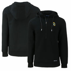 Green Bay Packers Cutter & Buck Throwback Roam Eco Half-Zip Recycled Pullover Hoodie - Black - NFL