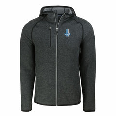 Detroit Lions Cutter & Buck Throwback Mainsail Sweater-Knit Full-Zip Hoodie - Heather Charcoal - NFL