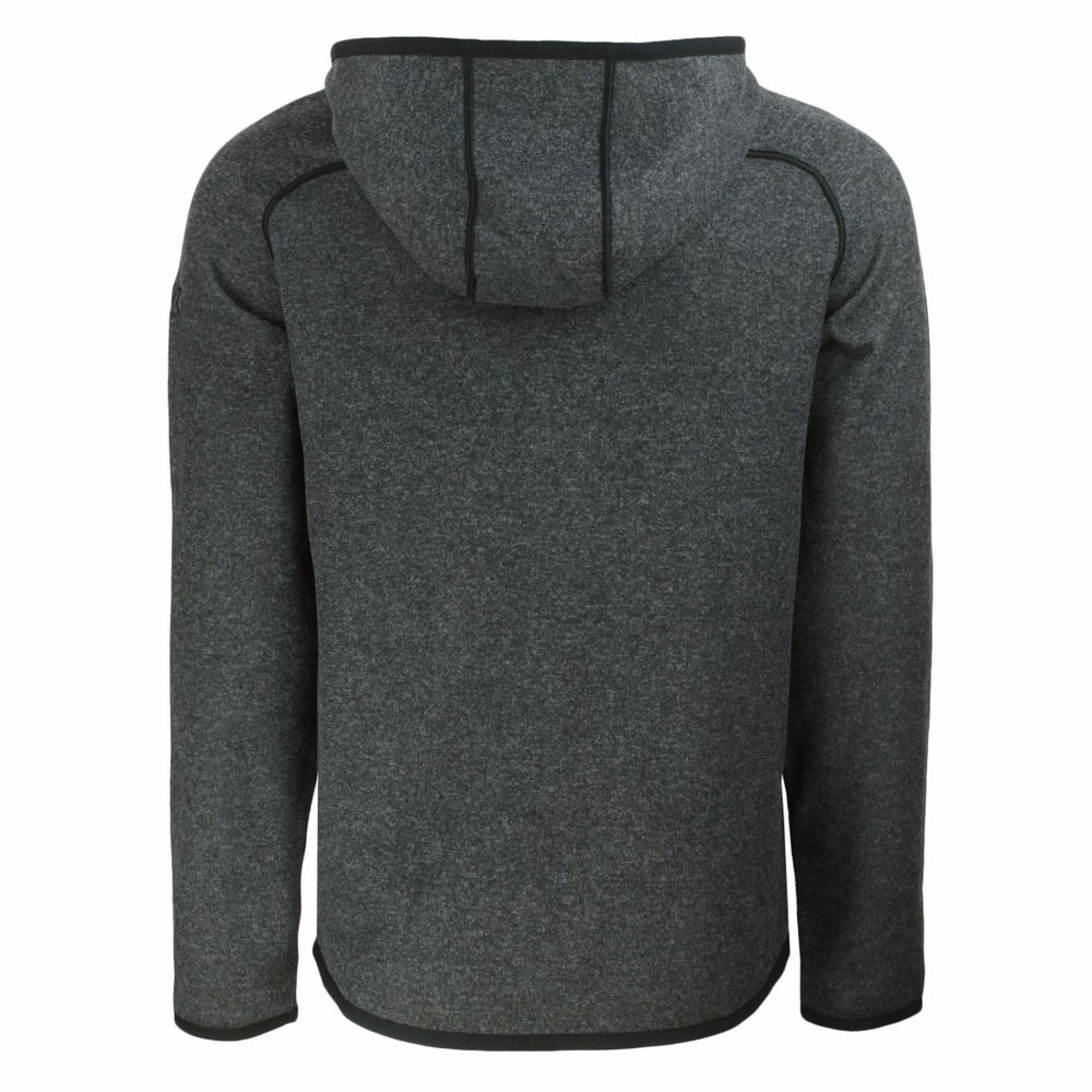 Detroit Lions Cutter & Buck Throwback Mainsail Sweater-Knit Full-Zip Hoodie - Heather Charcoal - NFL