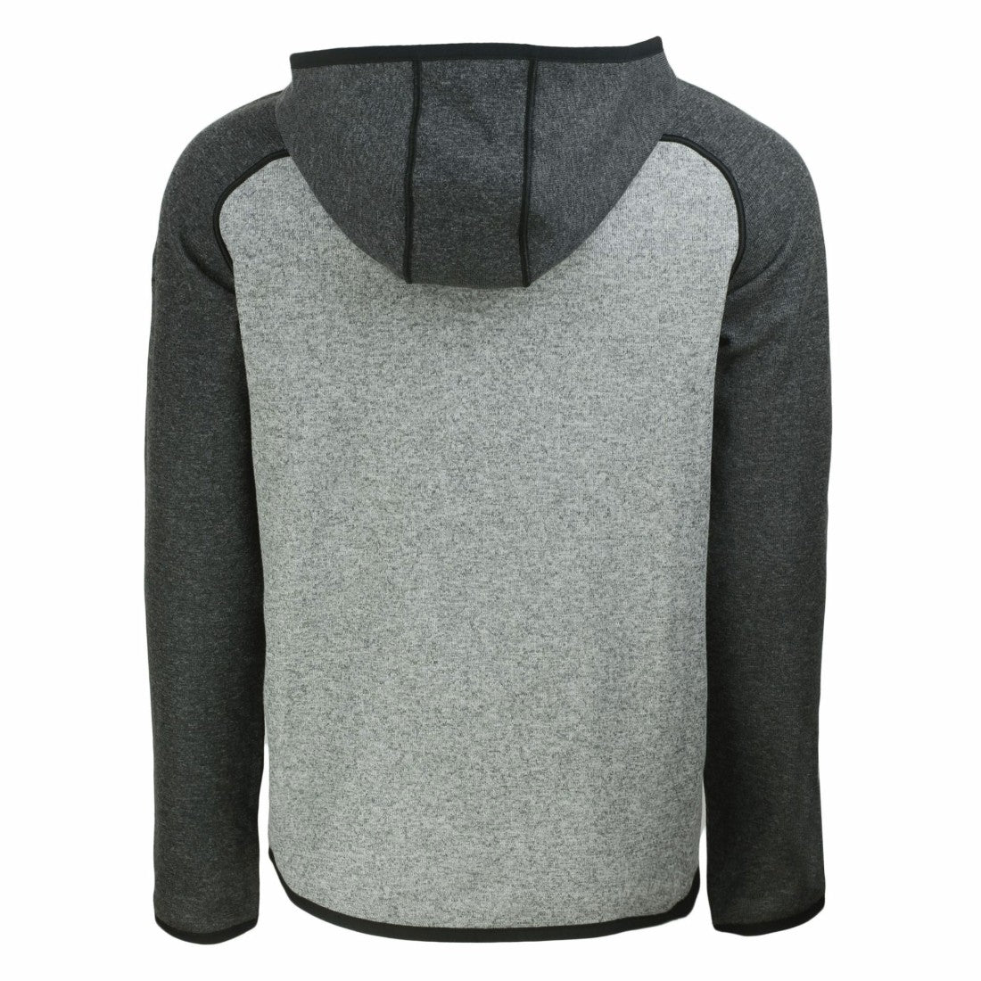 Detroit Lions Cutter & Buck Throwback Mainsail Sweater-Knit Full-Zip Hoodie - Heather Gray/Heather Charcoal - NFL