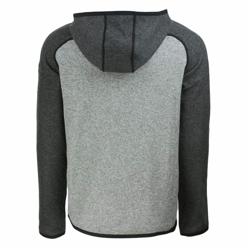 Detroit Lions Cutter & Buck Throwback Mainsail Sweater-Knit Full-Zip Hoodie - Heather Gray/Heather Charcoal - NFL