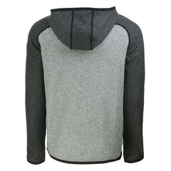 Indianapolis Colts Cutter & Buck Throwback Mainsail Sweater-Knit Full-Zip Hoodie - Heather Gray/Heather Charcoal - NFL
