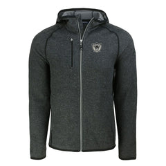 Las Vegas Raiders Cutter & Buck Throwback Mainsail Sweater-Knit Full-Zip Hoodie - Heather Charcoal - NFL