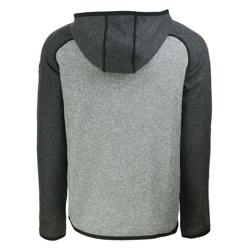 San Francisco 49ers Cutter & Buck Throwback Mainsail Sweater-Knit Full-Zip Hoodie - Heather Gray/Heather Charcoal - NFL