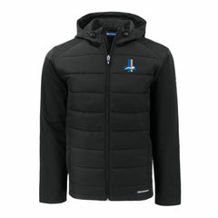 Detroit Lions Cutter & Buck Throwback Evoke Hybrid Eco Softshell Recycled Full-Zip Hoodie Jacket - Black - NFL