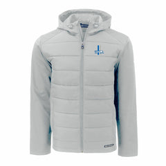 Detroit Lions Cutter & Buck Throwback Evoke Hybrid Eco Softshell Recycled Full-Zip Hoodie Jacket - Gray - NFL