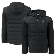 Indianapolis Colts Cutter & Buck Throwback Evoke Hybrid Eco Softshell Recycled Full-Zip Hoodie Jacket - Black - NFL