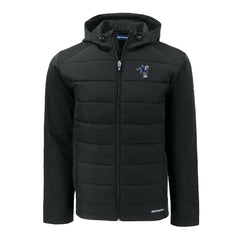 Indianapolis Colts Cutter & Buck Throwback Evoke Hybrid Eco Softshell Recycled Full-Zip Hoodie Jacket - Black - NFL