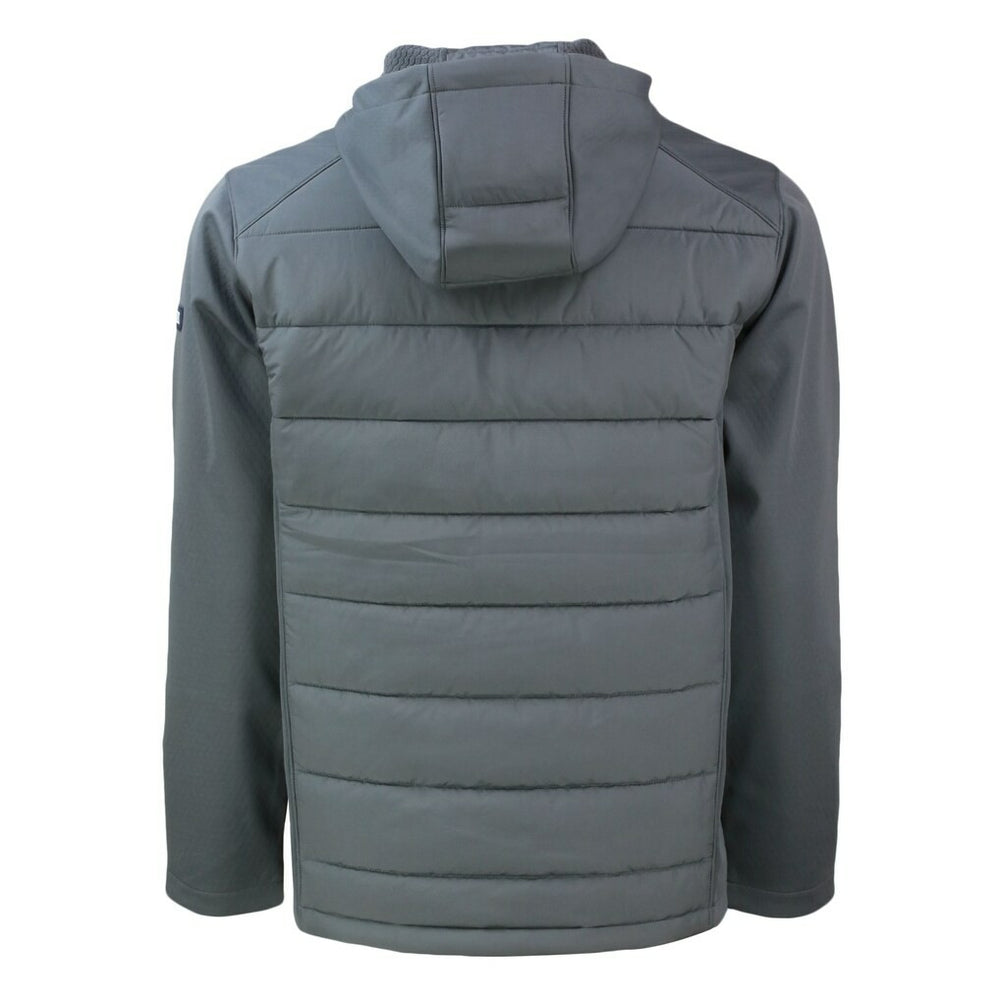 Las Vegas Raiders Cutter & Buck Throwback Evoke Hybrid Eco Softshell Recycled Full-Zip Hoodie Jacket - Gray - NFL
