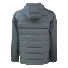 Las Vegas Raiders Cutter & Buck Throwback Evoke Hybrid Eco Softshell Recycled Full-Zip Hoodie Jacket - Gray - NFL