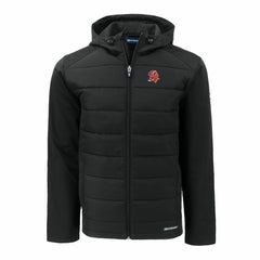 Tampa Bay Buccaneers Cutter & Buck Throwback Evoke Hybrid Eco Softshell Recycled Full-Zip Hoodie Jacket - Black - NFL