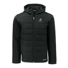 Cleveland Browns Cutter & Buck Throwback Big & Tall Evoke Hybrid Eco Softshell Recycled Full-Zip Jacket - Black - NFL