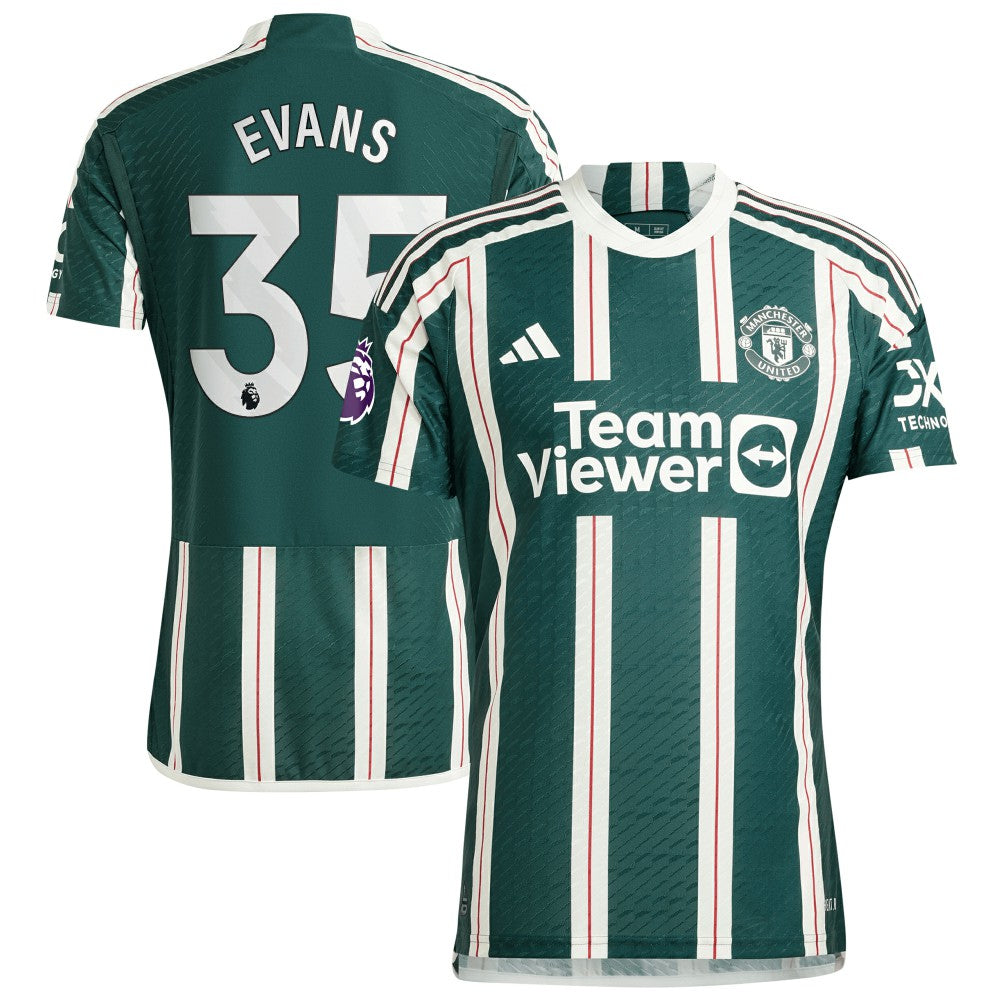 Adidas - Jonny Evans Manchester United 2023/24 Away Player Jersey – Green