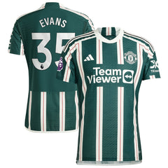 Adidas - Jonny Evans Manchester United 2023/24 Away Player Jersey – Green