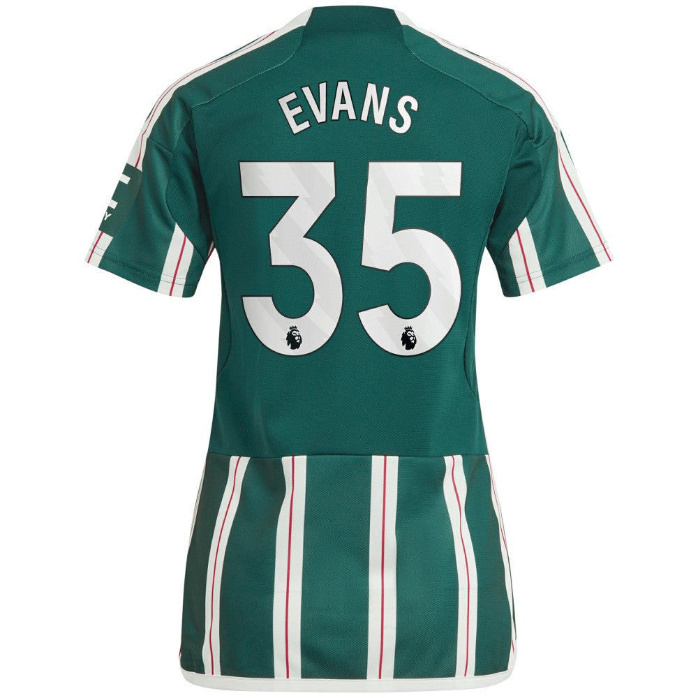 Adidas - Jonny Evans Manchester United Women's 2023/24 Away Replica Player Jersey – Green