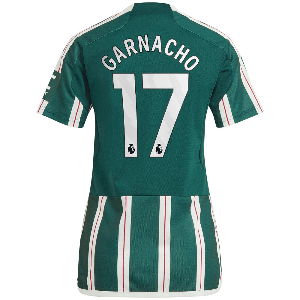 Adidas - Alejandro Garnacho Manchester United Women's 2023/24 Away Replica Player Jersey – Green