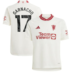 Adidas - Alejandro Garnacho Manchester United Youth 2023/24 Third Replica Player Jersey – White