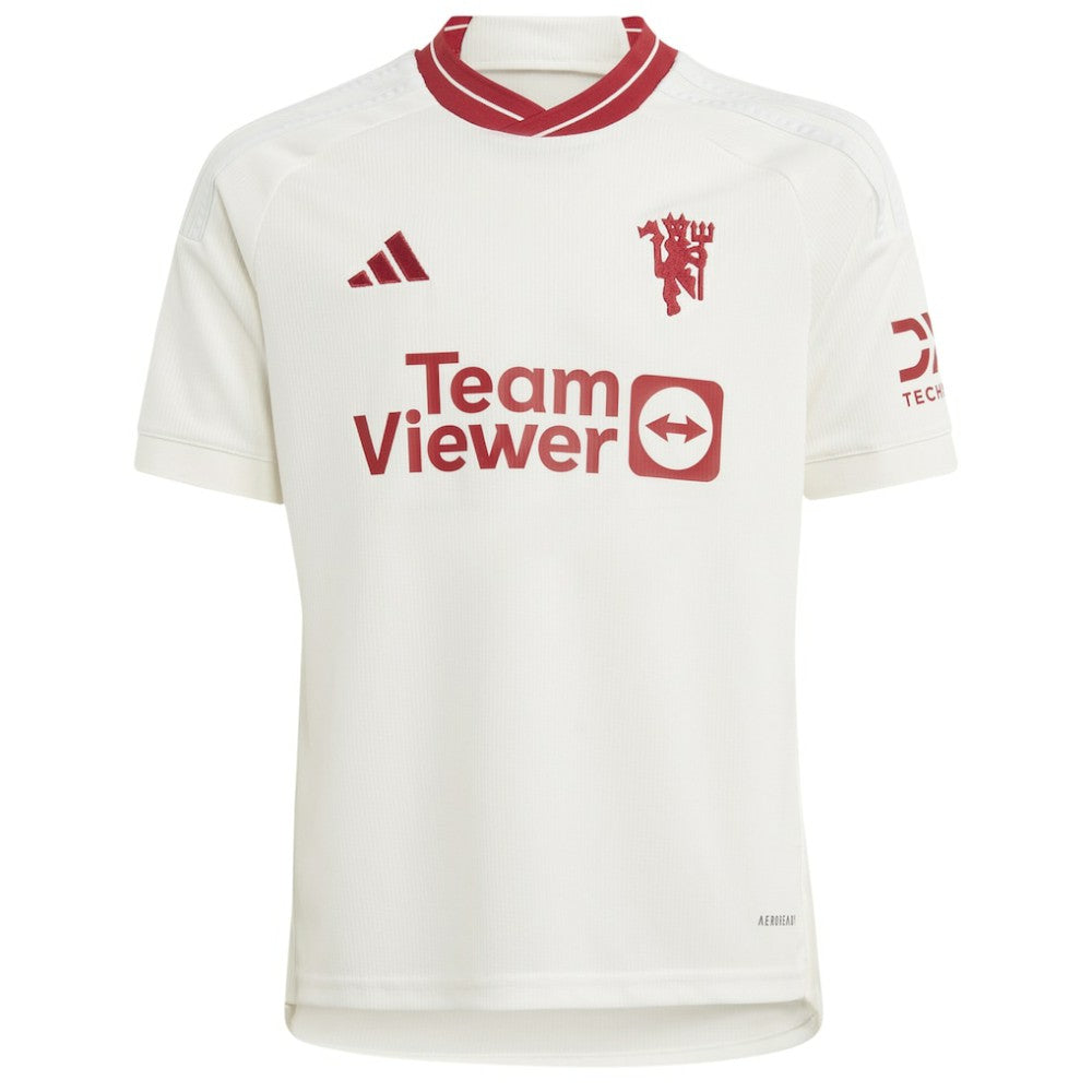 Adidas - Alejandro Garnacho Manchester United Youth 2023/24 Third Replica Player Jersey – White