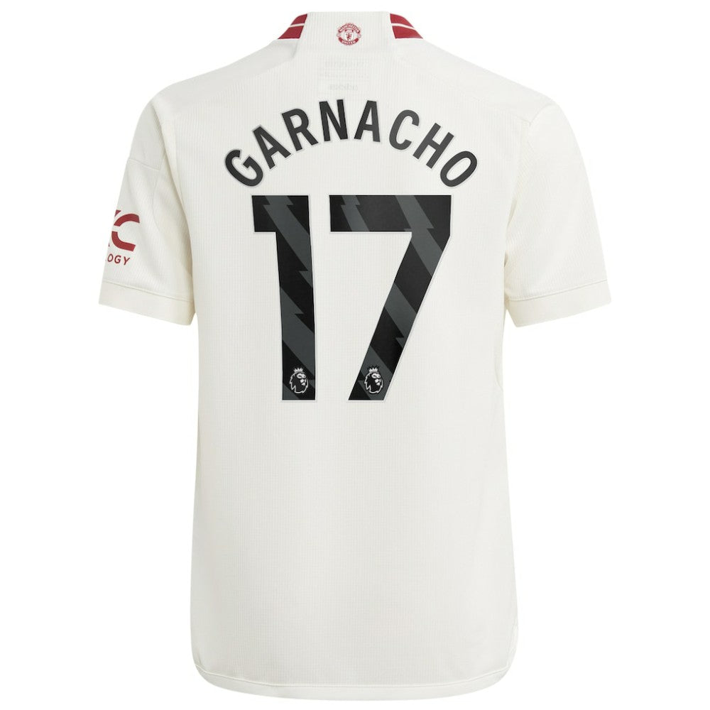Adidas - Alejandro Garnacho Manchester United Youth 2023/24 Third Replica Player Jersey – White