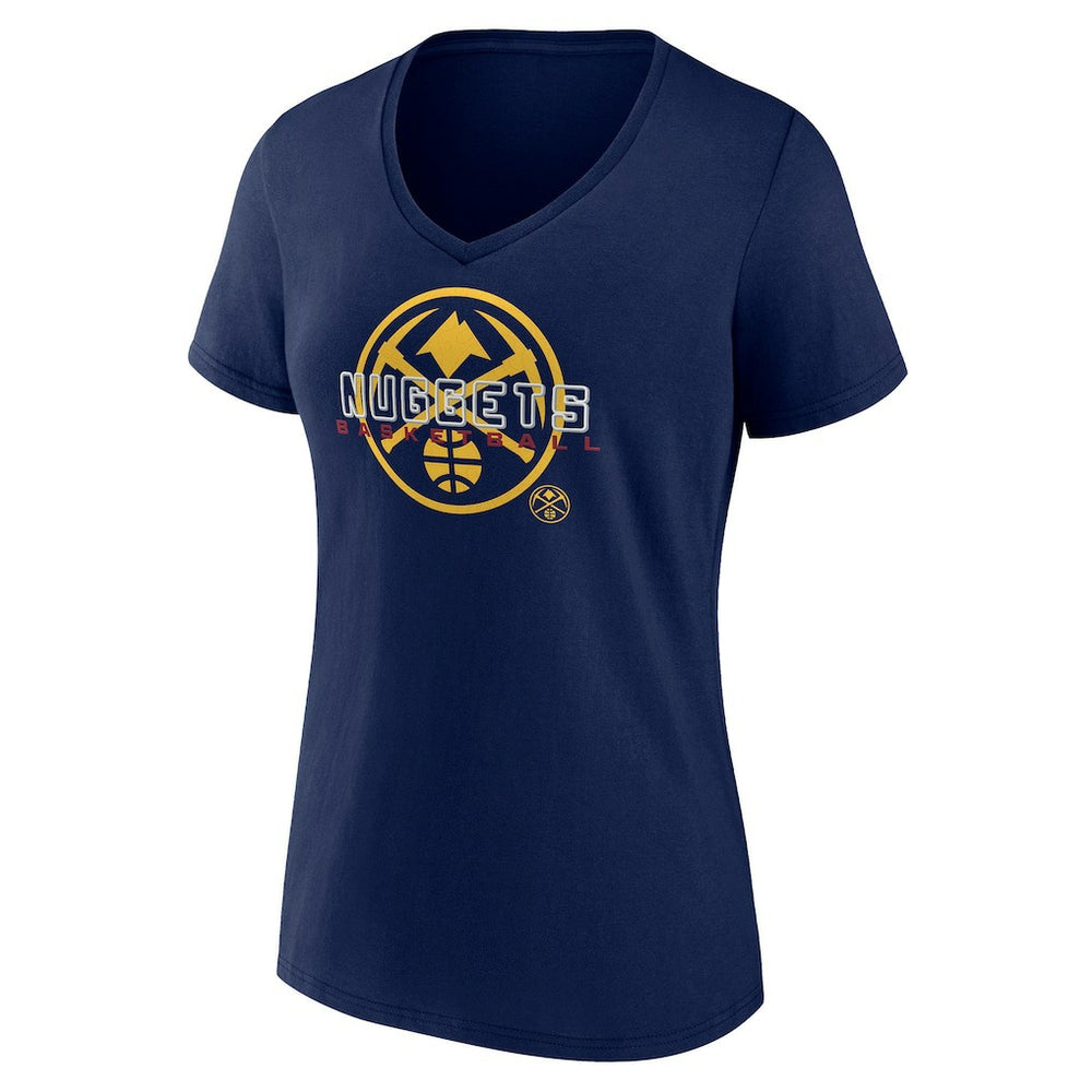 Denver Nuggets Women's Stellar Personalized Name & Number V-Neck T-Shirt Navy