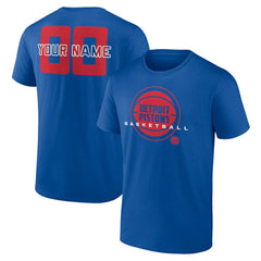 Detroit Pistons Stellar Personalized Name & Number T-Shirt Blue