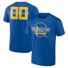 Golden State Warriors Stellar Personalized Name & Number T-Shirt Royal