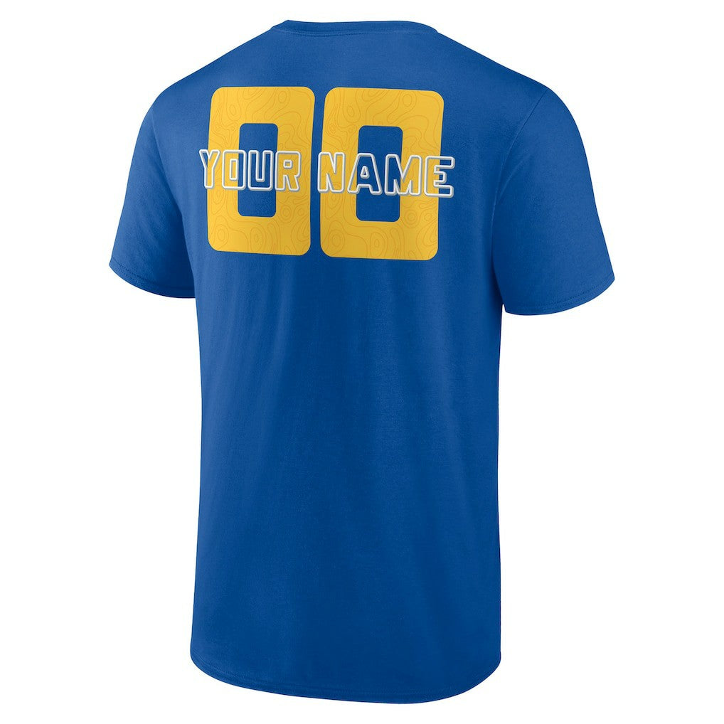 Golden State Warriors Stellar Personalized Name & Number T-Shirt Royal