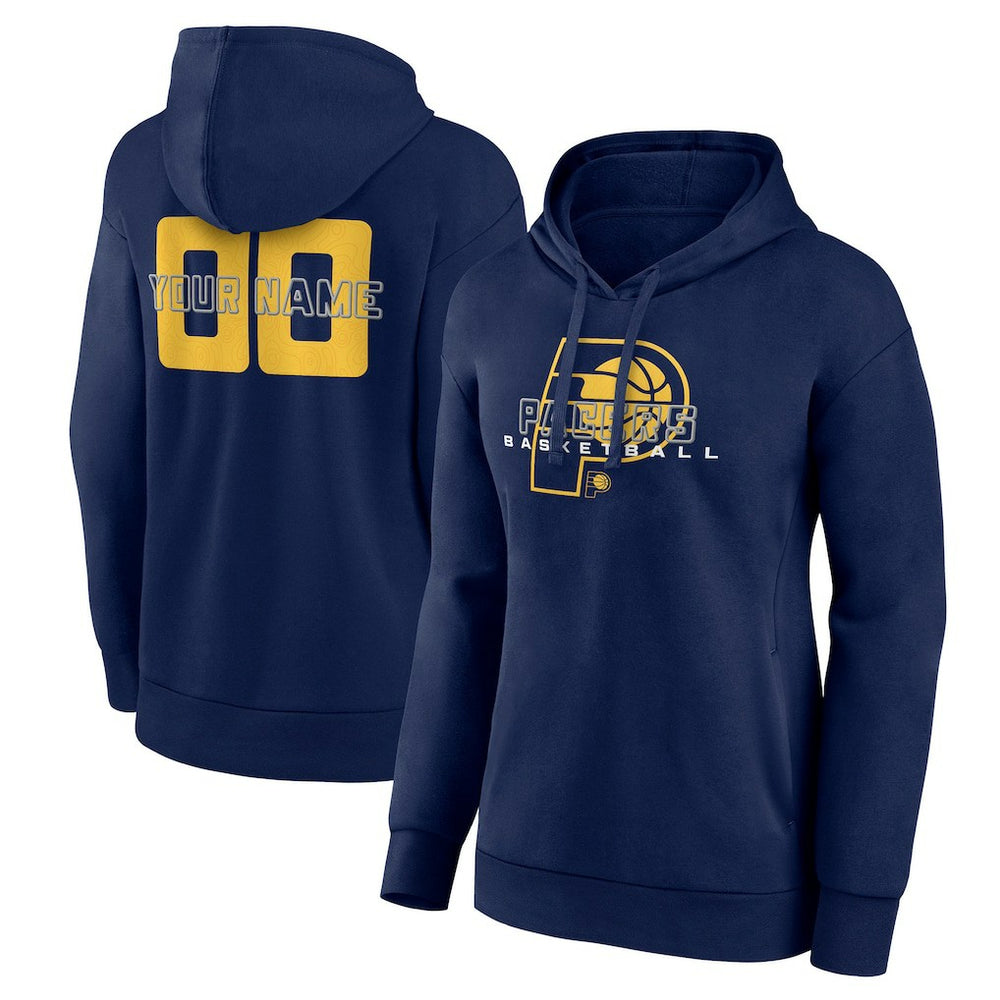 Indiana Pacers Women's Stellar Personalized Name & Number Pullover Hoodie Navy