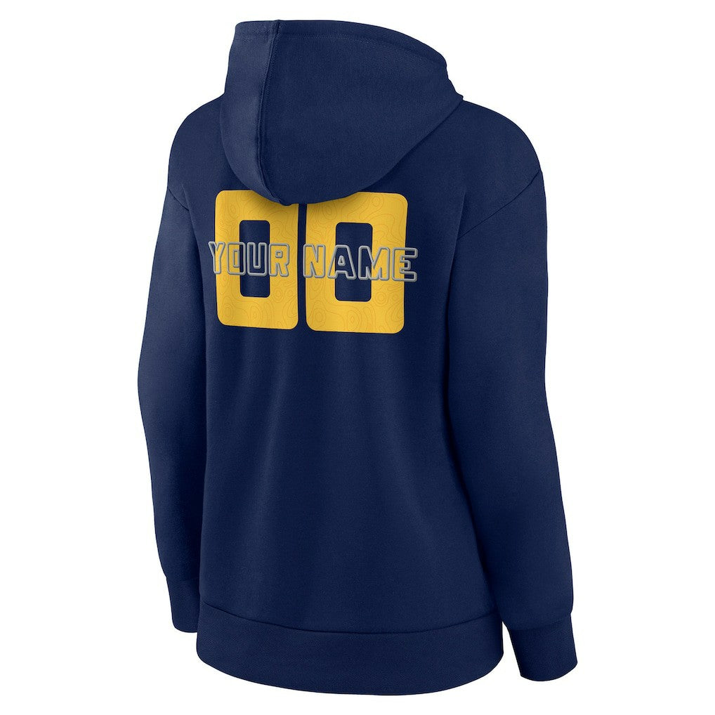 Indiana Pacers Women's Stellar Personalized Name & Number Pullover Hoodie Navy