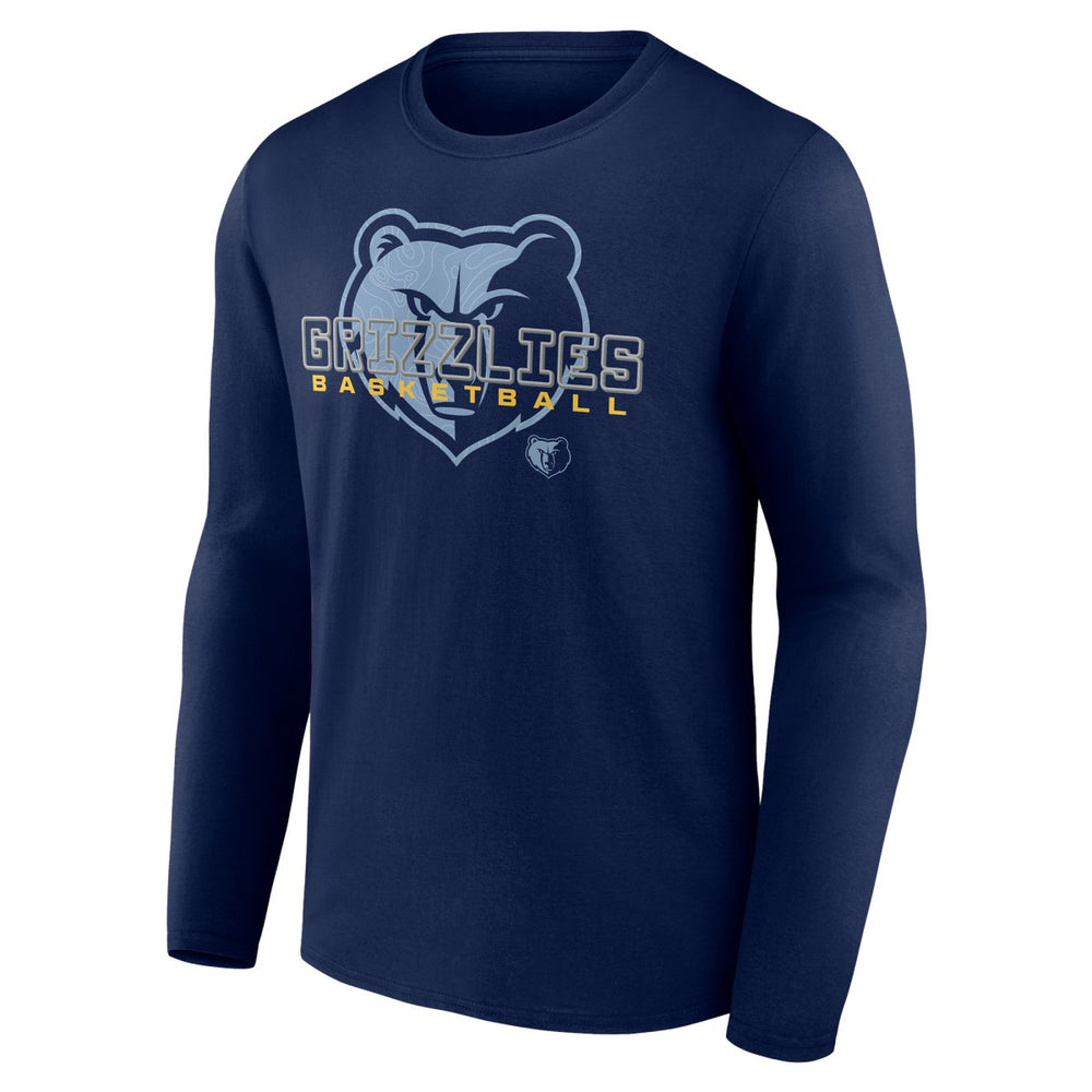 Memphis Grizzlies Stellar Personalized Name & Number Long Sleeve T-Shirt Navy