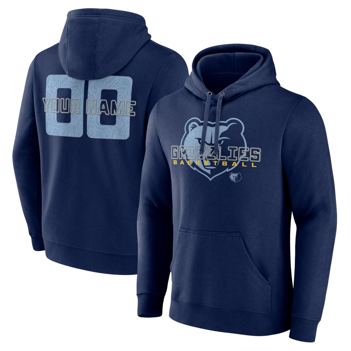 Memphis Grizzlies Stellar Personalized Name & Number Pullover Hoodie Navy