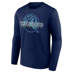 Minnesota Timberwolves Stellar Personalized Name & Number Long Sleeve T-Shirt Navy