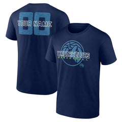 Minnesota Timberwolves Stellar Personalized Name & Number T-Shirt Navy
