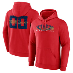 New Orleans Pelicans Stellar Personalized Name & Number Pullover Hoodie Red