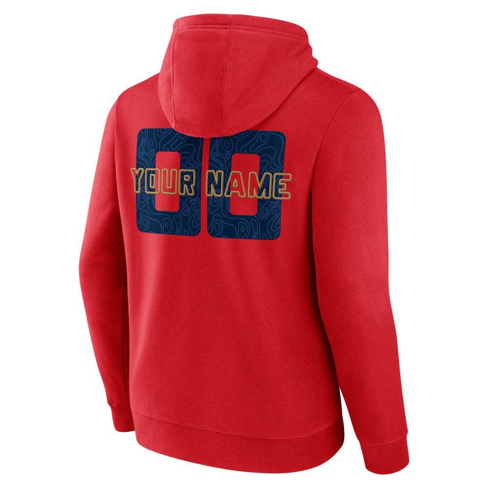 New Orleans Pelicans Stellar Personalized Name & Number Pullover Hoodie Red