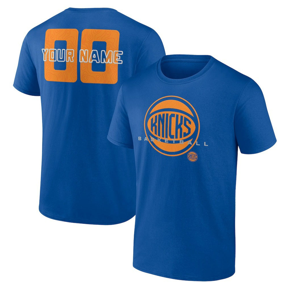 New York Knicks Stellar Personalized Name & Number T-Shirt Blue