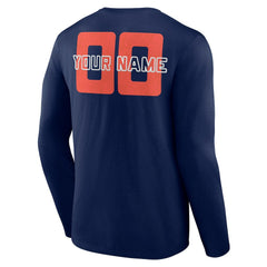 Oklahoma City Thunder Stellar Personalized Name & Number Long Sleeve T-Shirt Navy